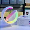 Lampa LED Birou RGB cu incarcare Wireless, Bluetooth, Ceas, Alarma si USB